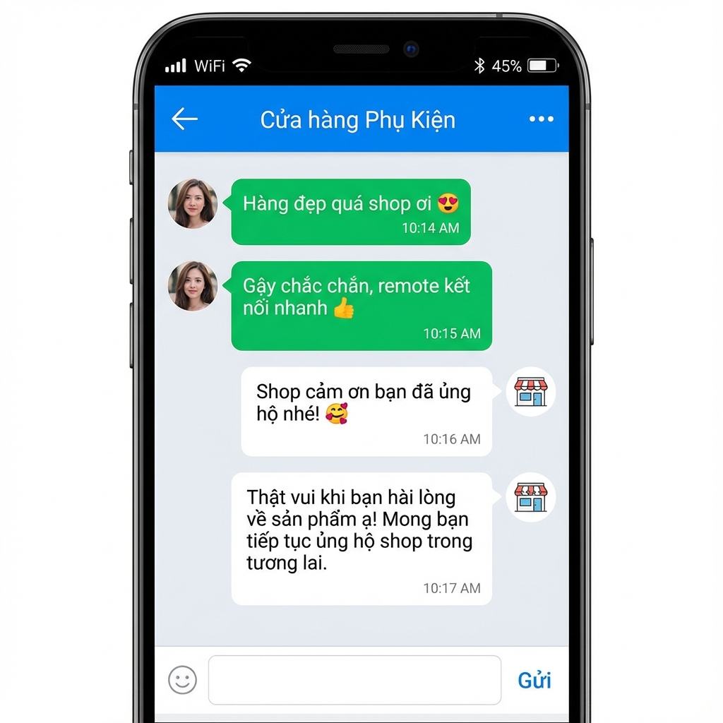Screenshot chat khách hàng